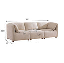 Aura 96 in. 3-Piece Boucle Modular Sectional Sofa