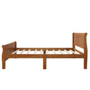 Platform Bed Frame Mattress Foundation Sleigh Bed With Headboard / Footboard / Wood Slat Suppor by HouseOfZazla