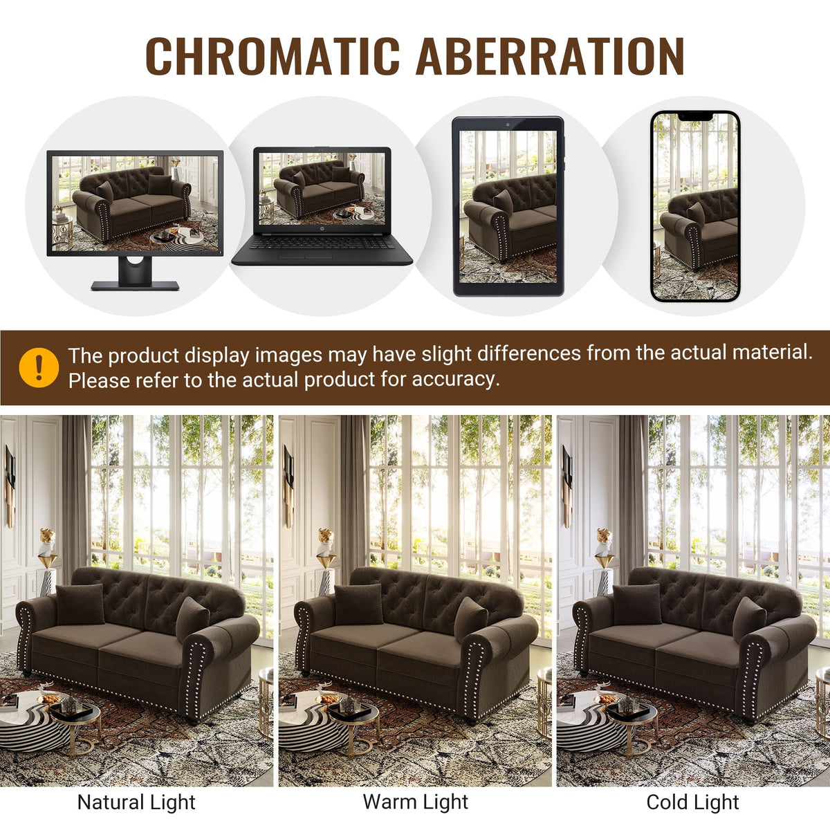 Upholstered 3 Seater Sofa Set With Ottoman, photo 27 of 39