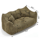 Comfortable Dual Beanbag Chair With High Resilience Foam Core For 2 People by HouseOfZazla