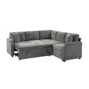 Modern L Shaped Sectional Sofa Bed With Hidden Storage Upholstery by HouseOfZazla