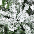 HOMCOM 9' Tall Unlit Snow Flocked Pine Artificial Christmas Tree