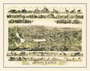 Vintage Map of North Easton, Massachusetts 1891