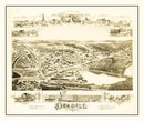 Vintage Map of Oakdale, Massachusetts 1891