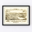 Vintage Map of Oakdale, Massachusetts 1891