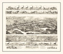 Vintage Map of Oxford, Massachusetts 1891