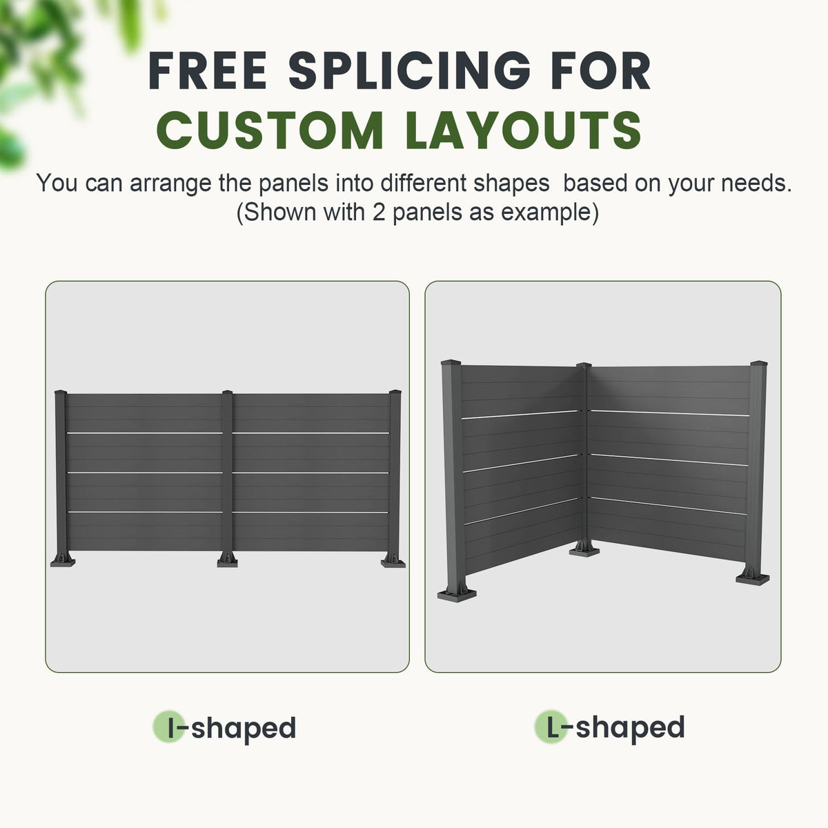 50" W x 49" H Outdoor Privacy Screen, Air Conditioner Fence, All-Weather Vinyl Privacy Fence Screens with Aluminum, photo 4 of 9