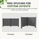 50" W x 49" H Outdoor Privacy Screen, Air Conditioner Fence, All-Weather Vinyl Privacy Fence Screens with Aluminum by HouseOfZazla