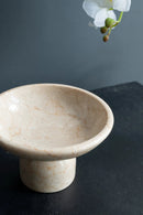 7x7x4" Round Marble Pedestal Fruit Bowl by HouseOfZazla