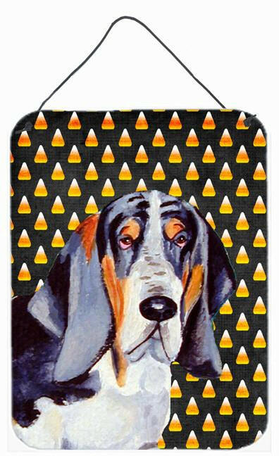 Basset Hound Candy Corn Halloween Portrait Wall or Door Hanging Prints