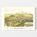Vintage Map of Housatonic, Massachusetts 1890