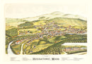 Vintage Map of Housatonic, Massachusetts 1890