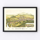Vintage Map of Housatonic, Massachusetts 1890