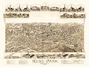 Vintage Map of Hyde Park, Massachusetts 1890