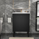 Bathroom Vanity With Ceramic Sink, Floor-Standing Design, Soft-Closing Drawers