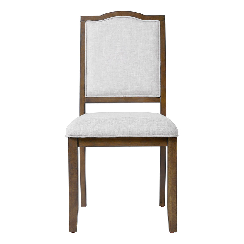 Farmhouse Dining Chairs Set of 4, Upholstered Dining Chairs with High Back, Modern Seating for Kitchen, Bedroom & Living Room(Beige+Brown)