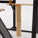 Outdoor Cat Enclosure With Sleeping Houses, Jumping Platforms, Scratching Post by HouseOfZazla