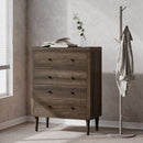 Farhart Mid Century Modern 4 Drawer Dresser - Walnut by HouseOfZazla