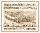 Vintage Map of Pawtuxet, Rhode Island 1890