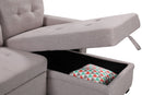 Nathan - Reversible Sleeper Sectional Sofa With Storage Chaise, USB Charging Ports And Pocket by HouseOfZazla