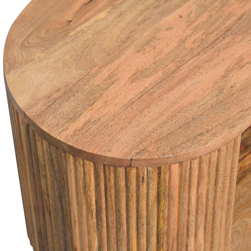 Solid Wood Soba Ball Coffee Table, Open Storage, photo 6 of 10