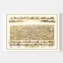 Vintage Map of West Newton, Massachusetts 1890