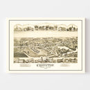 Vintage Map of Crompton, Rhode Island 1889