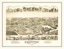 Vintage Map of Crompton, Rhode Island 1889