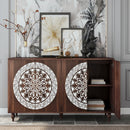 60" Vintage Mandala Carved Sideboard