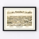 Vintage Map of Crompton, Rhode Island 1889