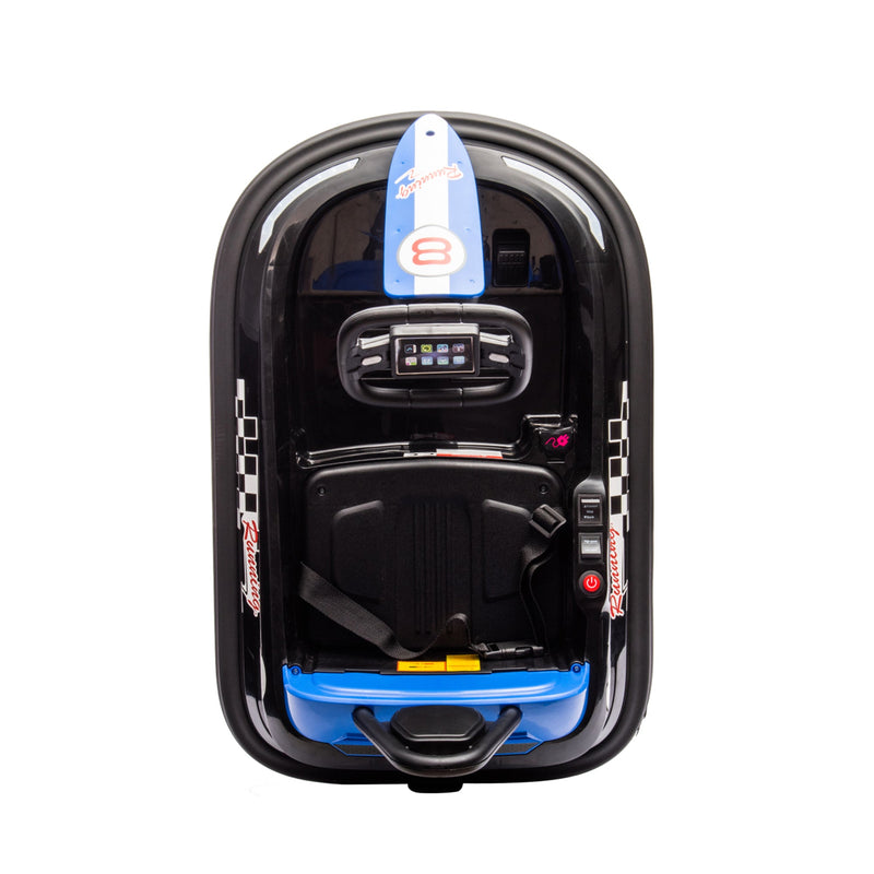 6V Kids Ride on Electric Go Kart Bumper Car W/Parents Remote Control,Three Speed Adjustable,LED Lights,Horn,Bluetooth,Player&360Spin,Vehicle body with Anti-collision padding for 18m+.