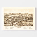 Vintage Map of Henniker, New Hampshire 1889