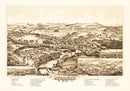 Vintage Map of Henniker, New Hampshire 1889
