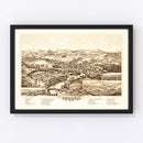 Vintage Map of Henniker, New Hampshire 1889