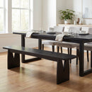 Black Modern Dining Bench