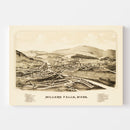Vintage Map of Millers Falls, Massachusetts 1889