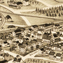 Vintage Map of Millers Falls, Massachusetts 1889