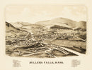 Vintage Map of Millers Falls, Massachusetts 1889