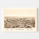 Vintage Map of Mittineague, Massachusetts 1889