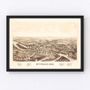 Vintage Map of Mittineague, Massachusetts 1889