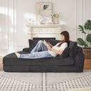 Semi Circular 2 In 1 Sofa Bed With Neck Pillow And Throw Pillows by HouseOfZazla