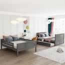 Bunk Bed With Twin Size Trundle, Guardrails by Unique Piece Furniture