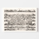 Vintage Map of Franklin, Massachusetts 1888