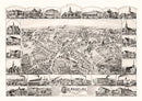 Vintage Map of Franklin, Massachusetts 1888