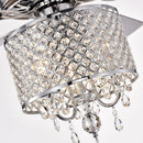 52'' Classical Crystal Ceiling Fan Lamp  3 Speed Hand Pull Chain (High, Mid, Low), 5 Reversible Blades for Living Room, Dining Room, Bedroom, Family Room, Chrome  ,3PCS*E12  (NO Include Bulb )
