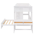 Loft Bed With A Stand Alone Bed, Shelves, Desk, And Wardrobe by HouseOfZazla