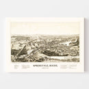 Vintage Map of Springvale, Maine 1888