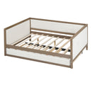 Full Size Daybed With Trundle And Nailhead Decoration - Wood by HouseOfZazla
