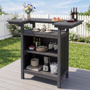 Outdoor Bar Patio Kitchen Island with HDPE & Aluminum Frame by HouseOfZazla