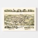 Vintage Map of Hopedale, Massachusetts 1888